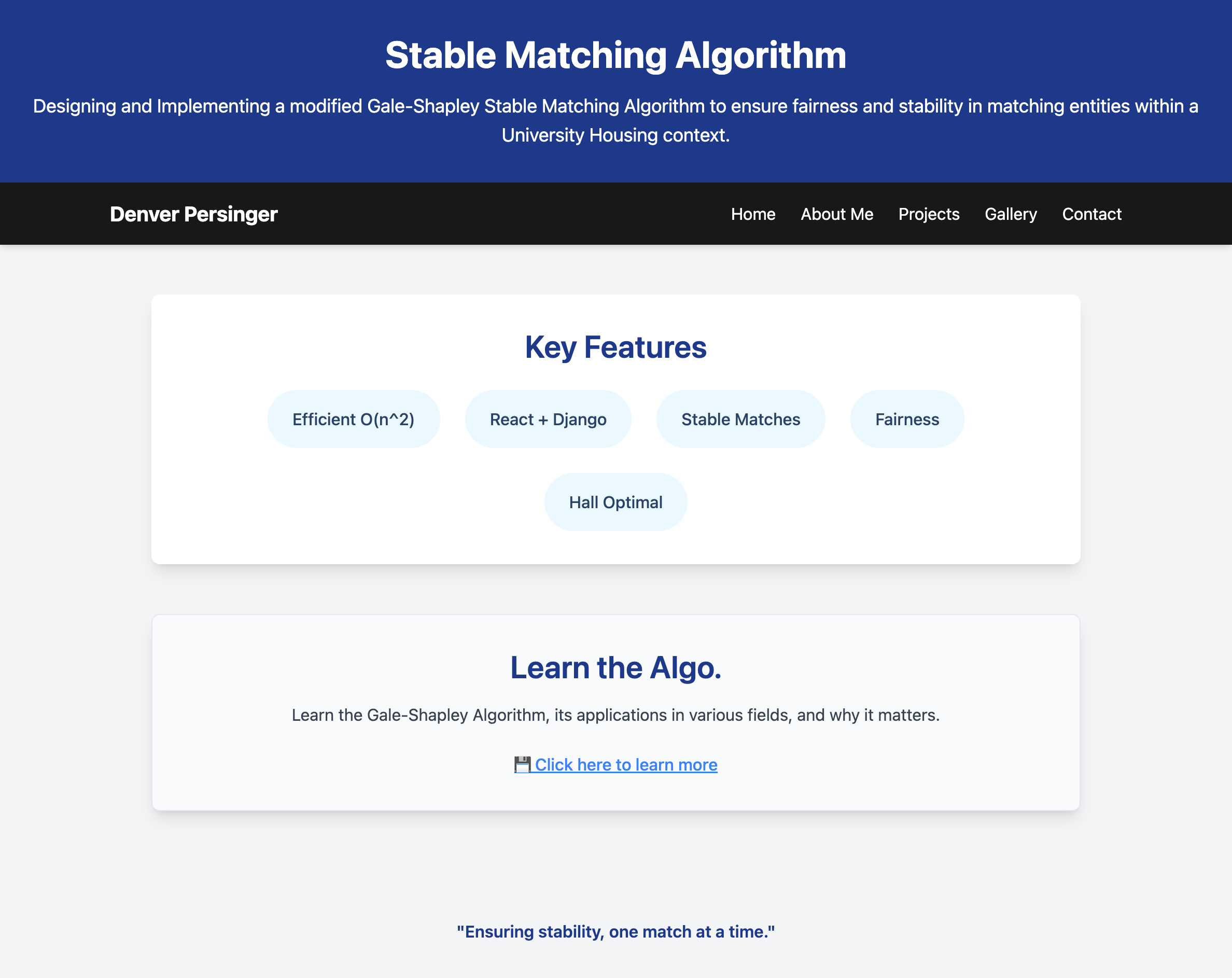 Stable Matching